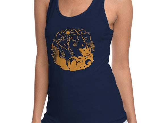Sun And Moon Golden Wolves
