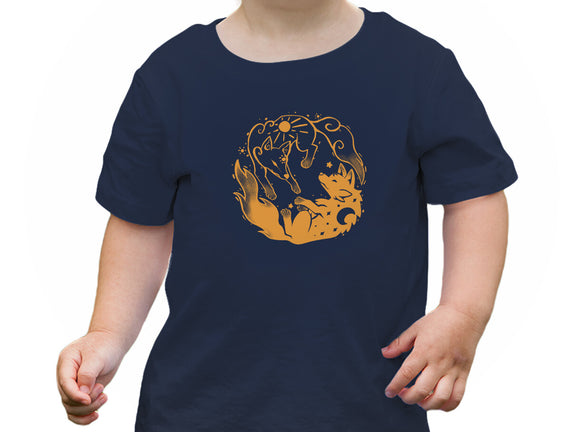 Sun And Moon Golden Wolves