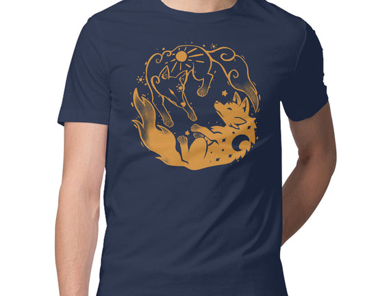 Sun And Moon Golden Wolves