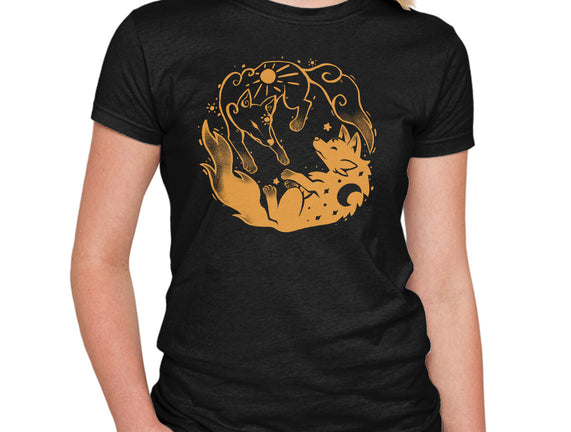Sun And Moon Golden Wolves