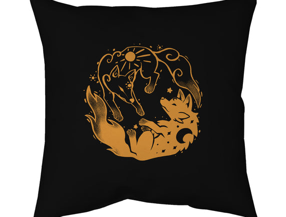 Sun And Moon Golden Wolves