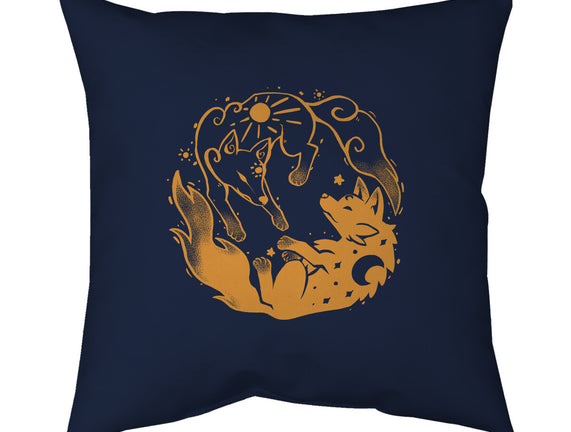 Sun And Moon Golden Wolves