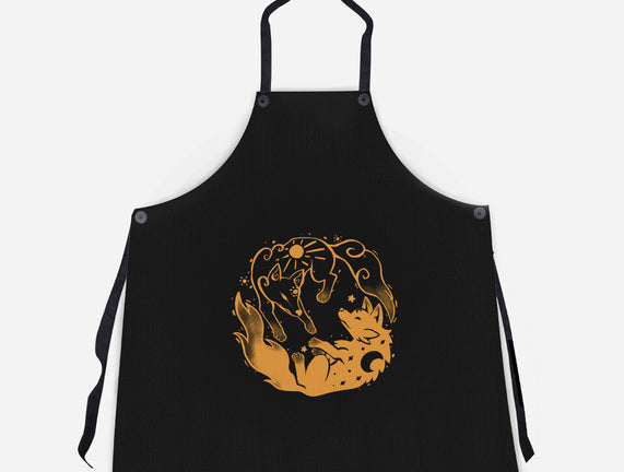 Sun And Moon Golden Wolves