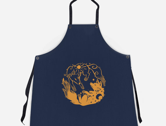 Sun And Moon Golden Wolves