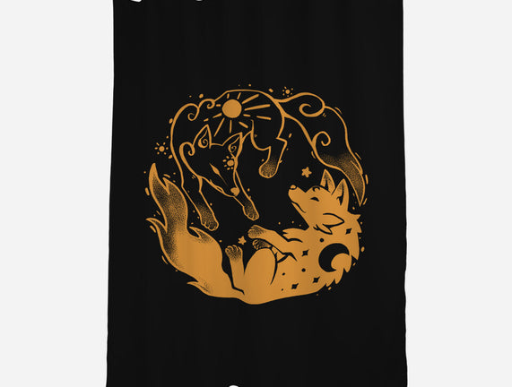 Sun And Moon Golden Wolves