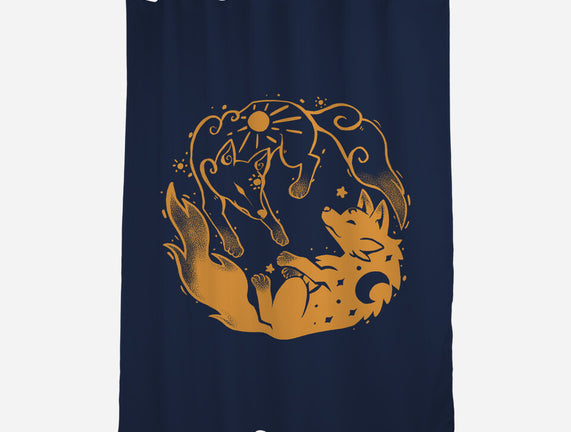 Sun And Moon Golden Wolves