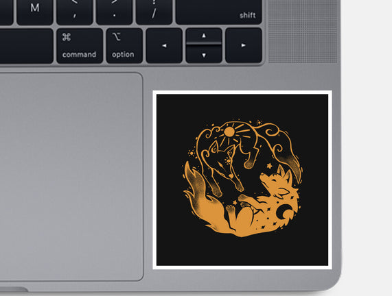 Sun And Moon Golden Wolves
