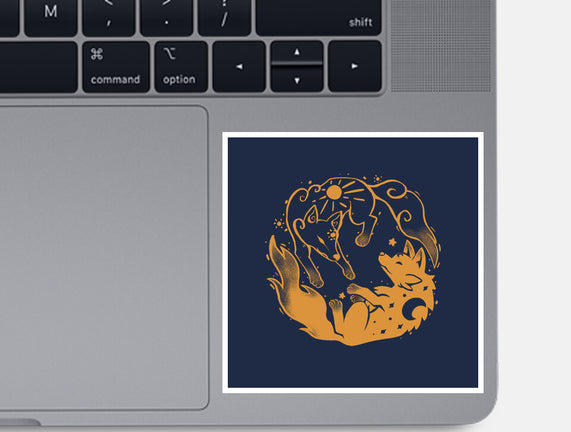 Sun And Moon Golden Wolves