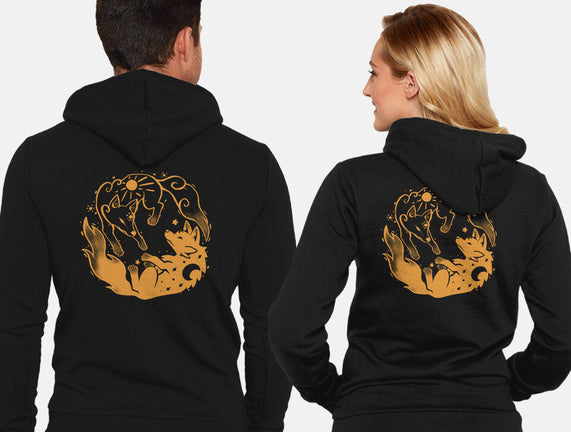 Sun And Moon Golden Wolves