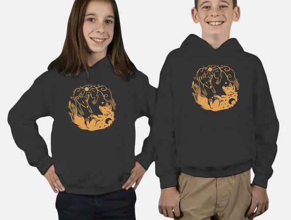Sun And Moon Golden Wolves