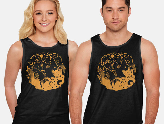 Sun And Moon Golden Wolves