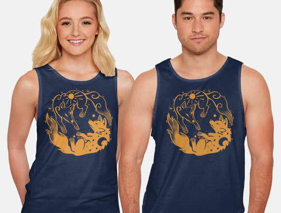 Sun And Moon Golden Wolves