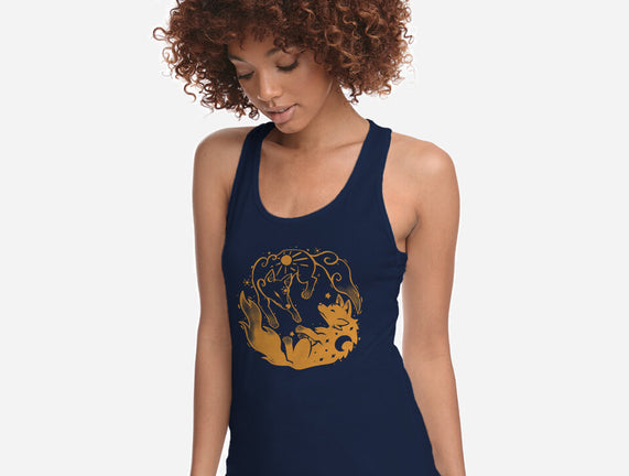 Sun And Moon Golden Wolves