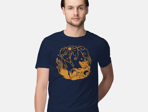 Sun And Moon Golden Wolves