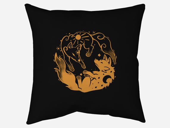 Sun And Moon Golden Wolves