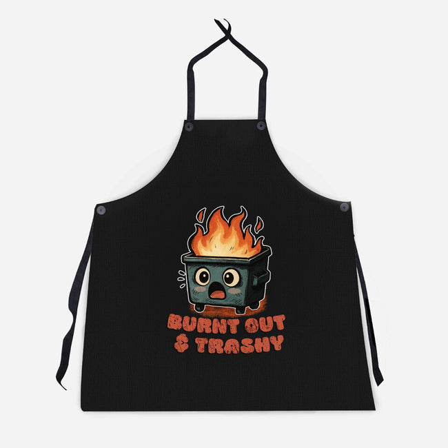 Burnt Out And Trashy-Unisex-Kitchen-Apron-Lorets