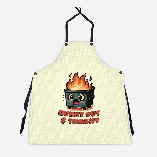 Burnt Out And Trashy-Unisex-Kitchen-Apron-Lorets