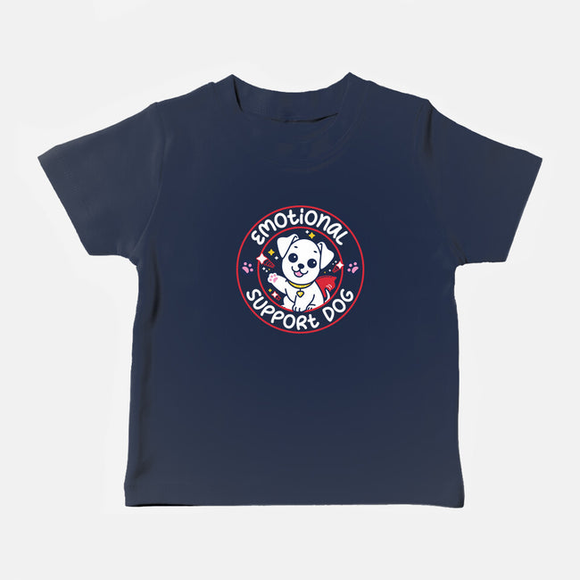 Emotional Support Dog-Baby-Basic-Tee-rocketman_art