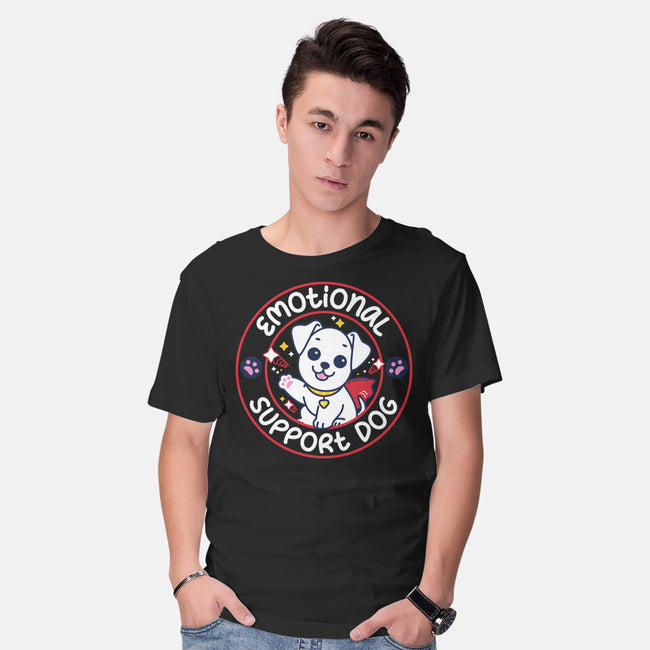 Emotional Support Dog-Mens-Basic-Tee-rocketman_art