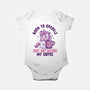 Born To Sparkle Just Not Before Coffee-Baby-Basic-Onesie-koalastudio