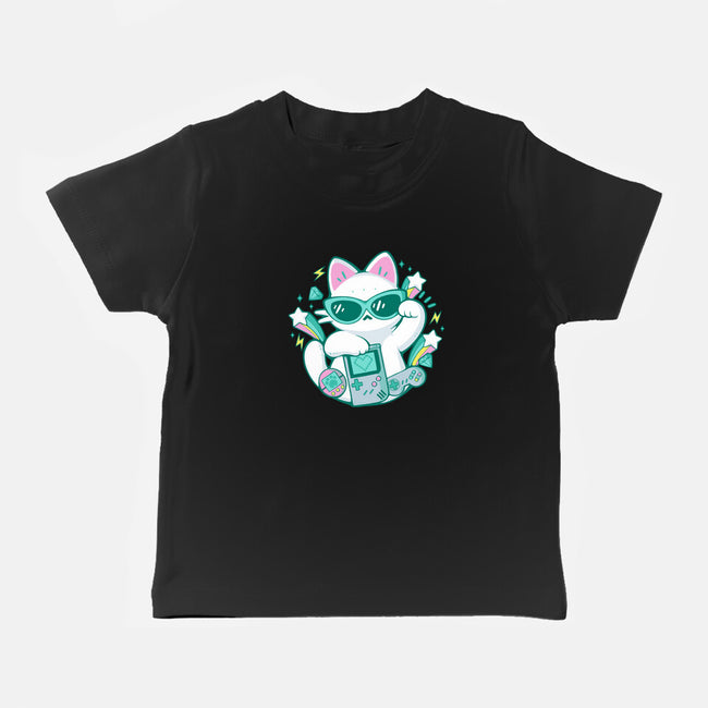 90s Cute Cat-Baby-Basic-Tee-xMorfina