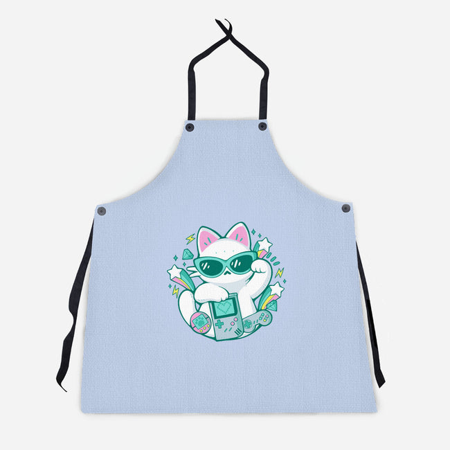 90s Cute Cat-Unisex-Kitchen-Apron-xMorfina