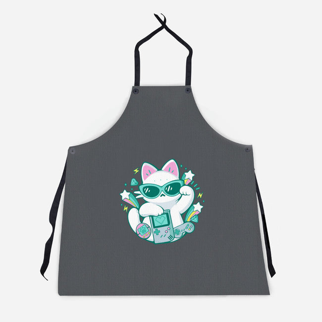 90s Cute Cat-Unisex-Kitchen-Apron-xMorfina