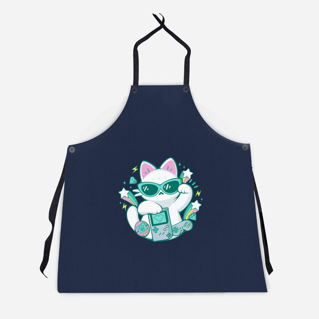 90s Cute Cat-Unisex-Kitchen-Apron-xMorfina