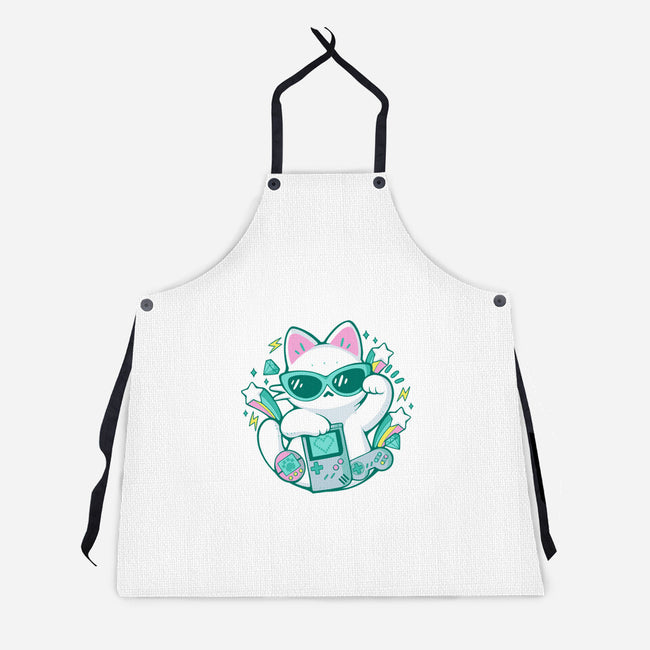 90s Cute Cat-Unisex-Kitchen-Apron-xMorfina