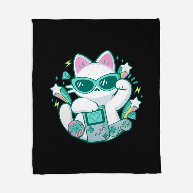90s Cute Cat-None-Fleece-Blanket-xMorfina