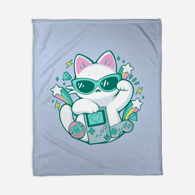 90s Cute Cat-None-Fleece-Blanket-xMorfina