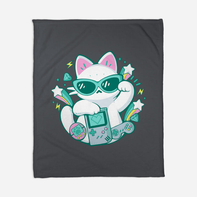 90s Cute Cat-None-Fleece-Blanket-xMorfina
