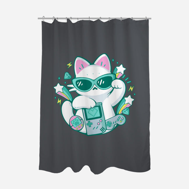 90s Cute Cat-None-Polyester-Shower Curtain-xMorfina