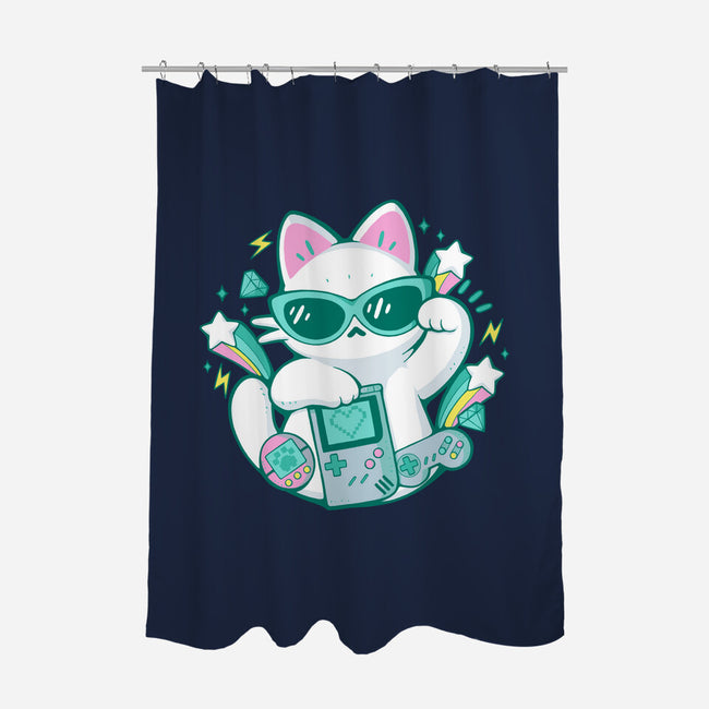 90s Cute Cat-None-Polyester-Shower Curtain-xMorfina