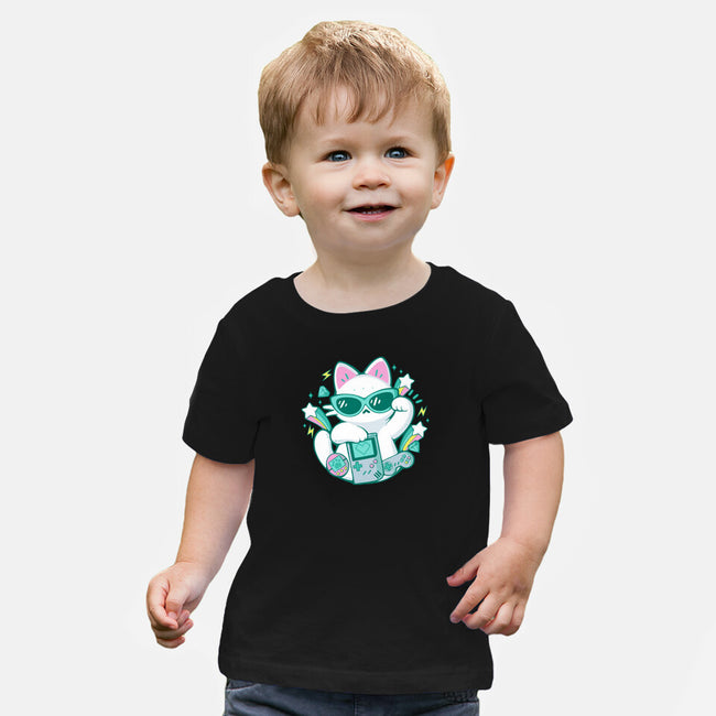 90s Cute Cat-Baby-Basic-Tee-xMorfina