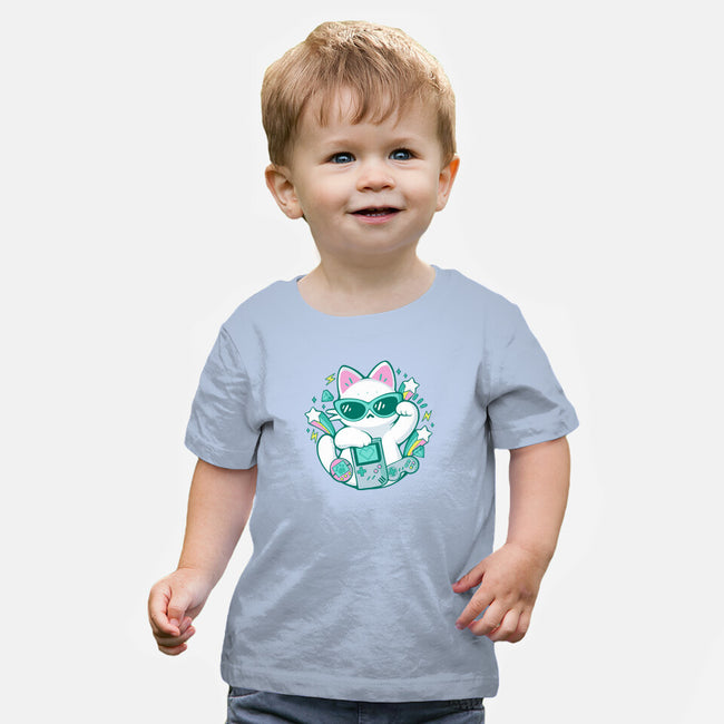 90s Cute Cat-Baby-Basic-Tee-xMorfina