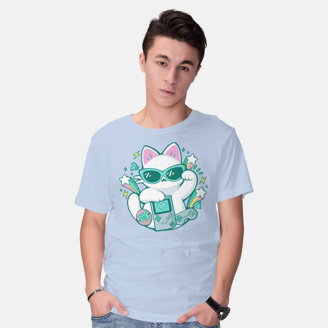 90s Cute Cat-Mens-Basic-Tee-xMorfina