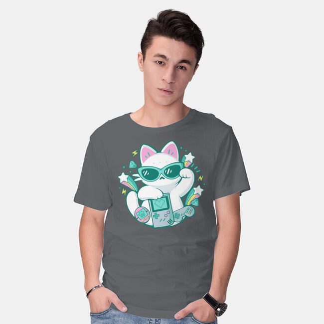 90s Cute Cat-Mens-Basic-Tee-xMorfina