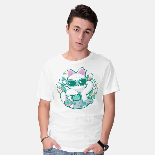 90s Cute Cat-Mens-Basic-Tee-xMorfina