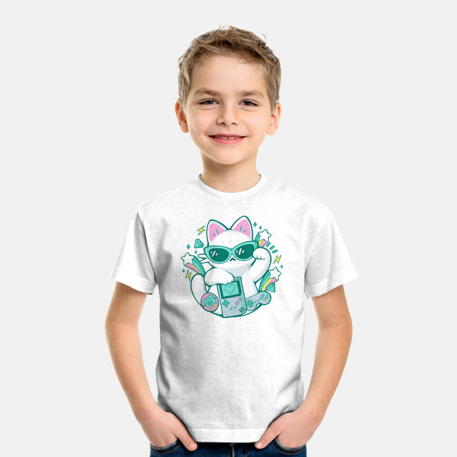 90s Cute Cat-Youth-Basic-Tee-xMorfina