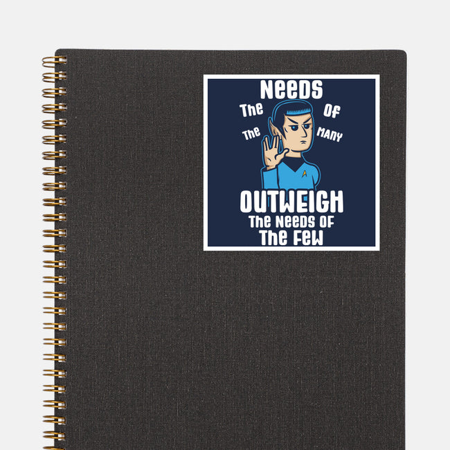 Needs Of The Many-None-Glossy-Sticker-piercek26