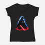 Vader Ascends-Womens-V-Neck-Tee-MaxoArt