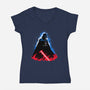 Vader Ascends-Womens-V-Neck-Tee-MaxoArt