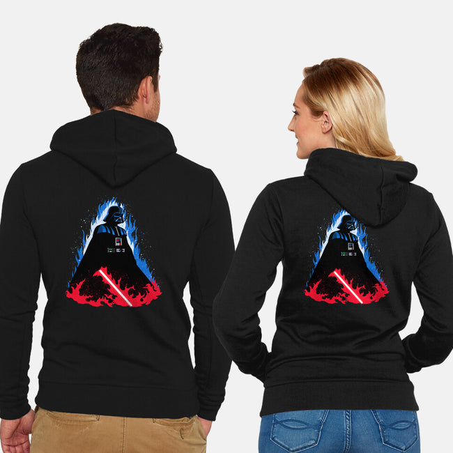 Vader Ascends-Unisex-Zip-Up-Sweatshirt-MaxoArt