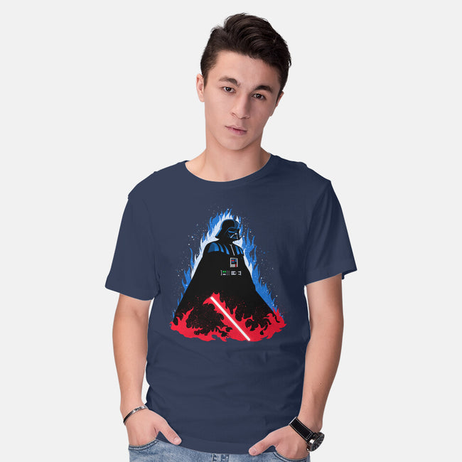 Vader Ascends-Mens-Basic-Tee-MaxoArt