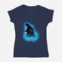 God Of Monsters-Womens-V-Neck-Tee-MaxoArt