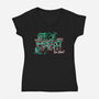 Welcome To Fright Night-Womens-V-Neck-Tee-goodidearyan