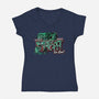 Welcome To Fright Night-Womens-V-Neck-Tee-goodidearyan