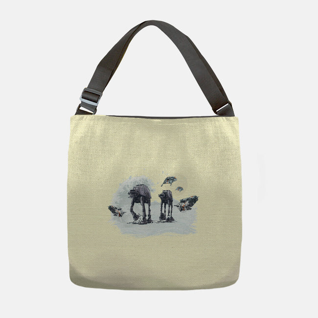 The Great Wave Of Snow-None-Adjustable Tote-Bag-zascanauta