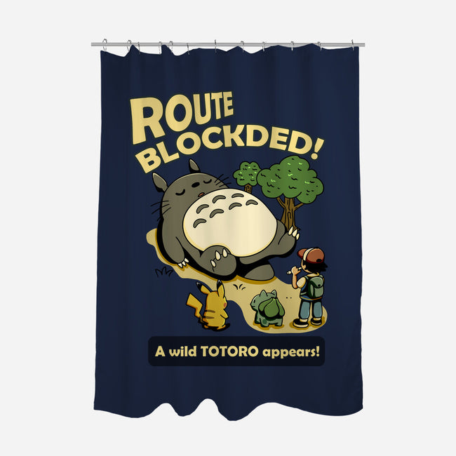 Route Blocked-None-Polyester-Shower Curtain-JamesQJO